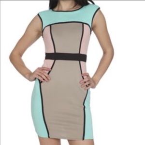 NWT Arden B. Color Block Bodycon Dress Size XS